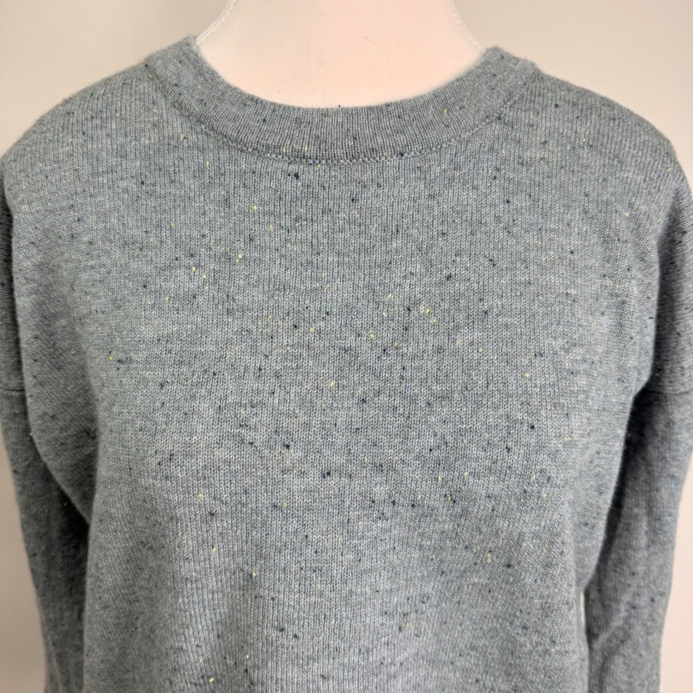 Lululemon Yogi Crew‎ Sweater Heather Speckled Grey Merino Wool Medium - Picture 5 of 10